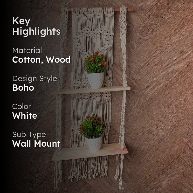 Kocha Macrame Wall Shelf media 2