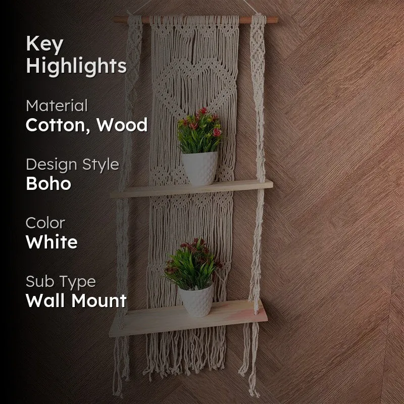 Kocha Macrame Wall Shelf media 2