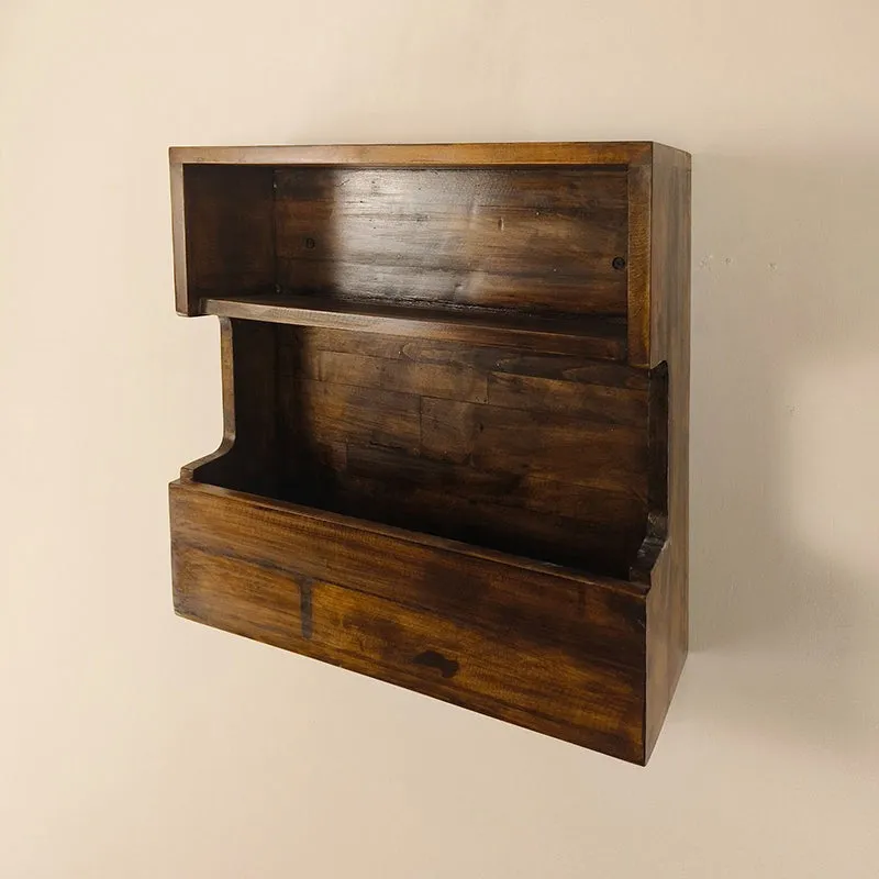 Elmedge Wooden Wall Shelf Organiser media 4