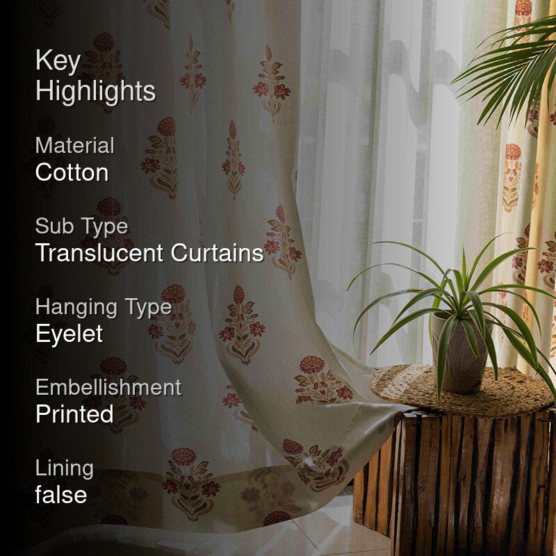 Urban Space Liberty Curtain (Maroon) - Set Of Two media 2