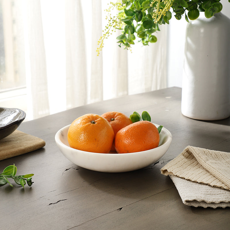 Stone Aura Marble Salad Bowl (White) - 500 ML media 3