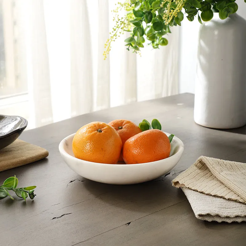 Stone Aura Marble Salad Bowl (White) - 500 ML media 3