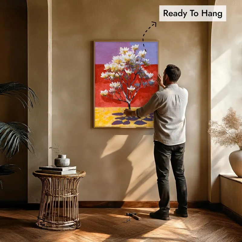 Elvane Canvas Wall Painting With Brown Frame media 8