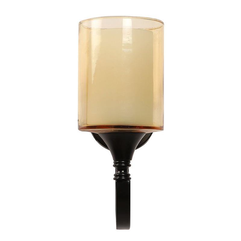 Cubra Iron Wall Lamp With Glass Shade media 8