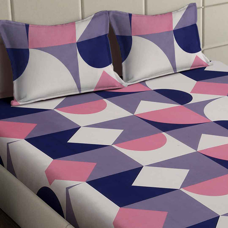Fractured Light Abstract Bedsheet - 130 GSM media 4