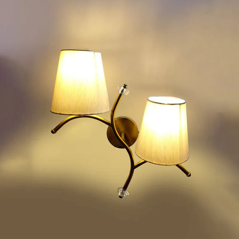 GlowStem Twin Cotton Wall Lamp - Beige media 5