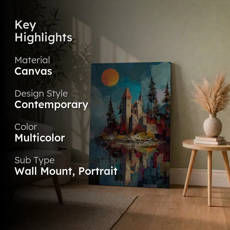 Serene Island Fortress Canvas Wall Art media 2