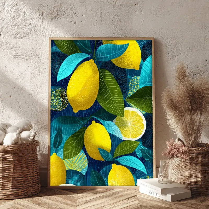 Fresh Picked Canvas Wall Painting - Brown Frame media 3