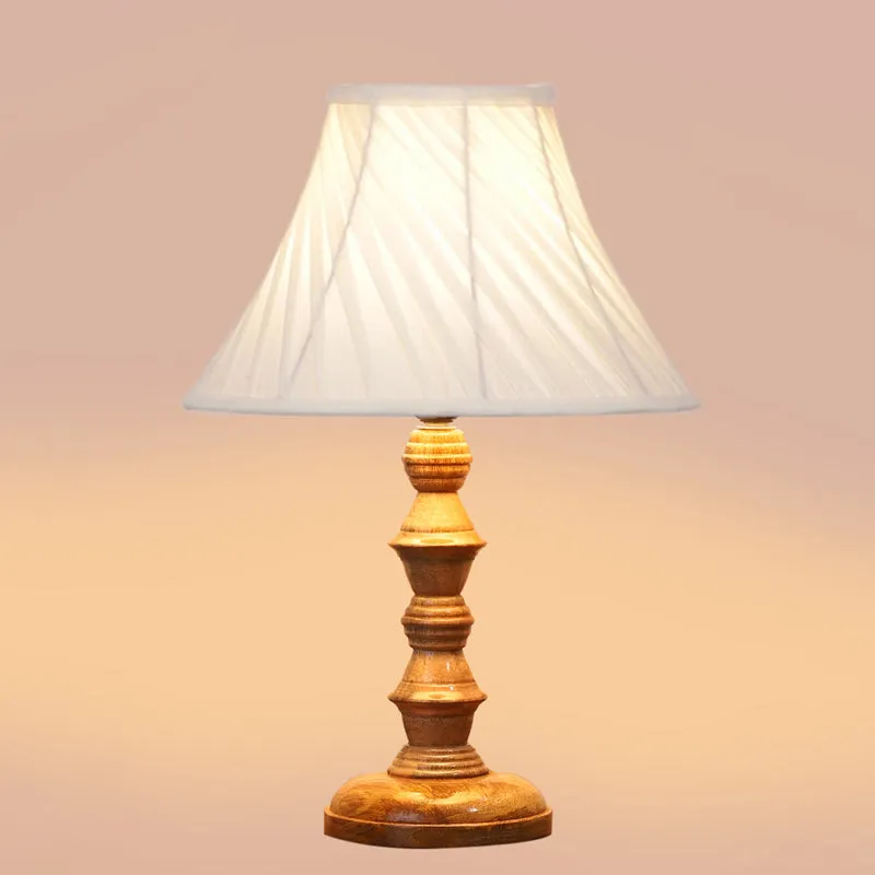Twistra I Timber Wooden Table Lamp - Ivory,Brown media 4