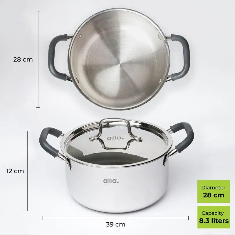 Bakes Stainless Steel Cooking Pot - 8300 ML media 9