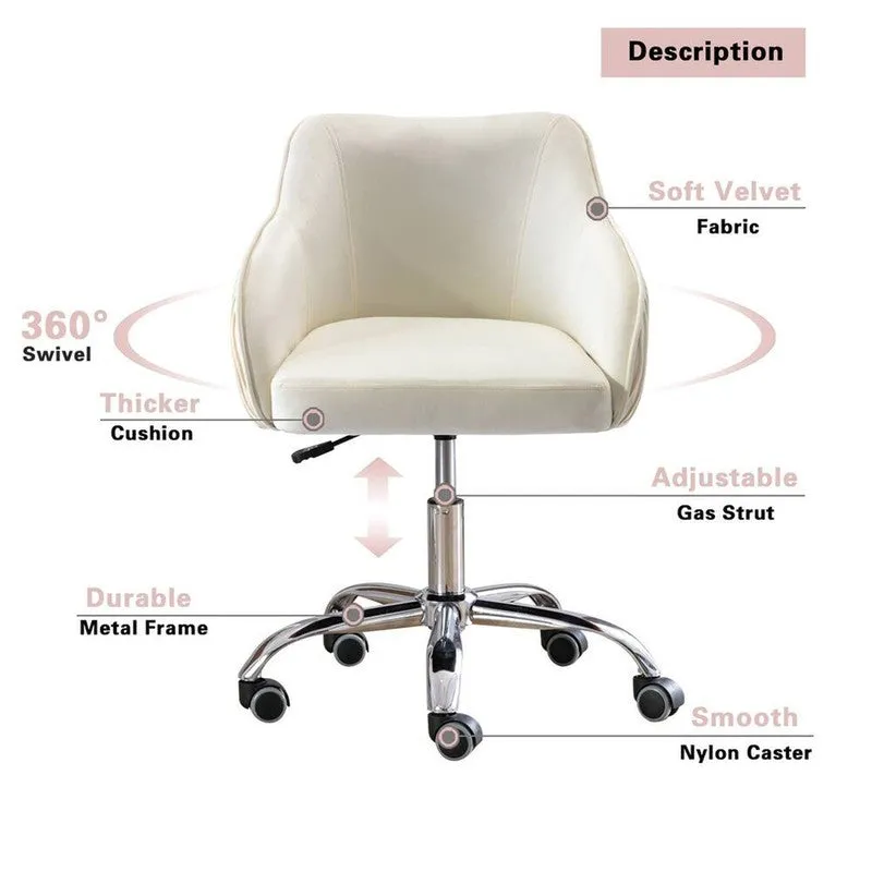 Seatron Metal Office Chair - Beige media 9