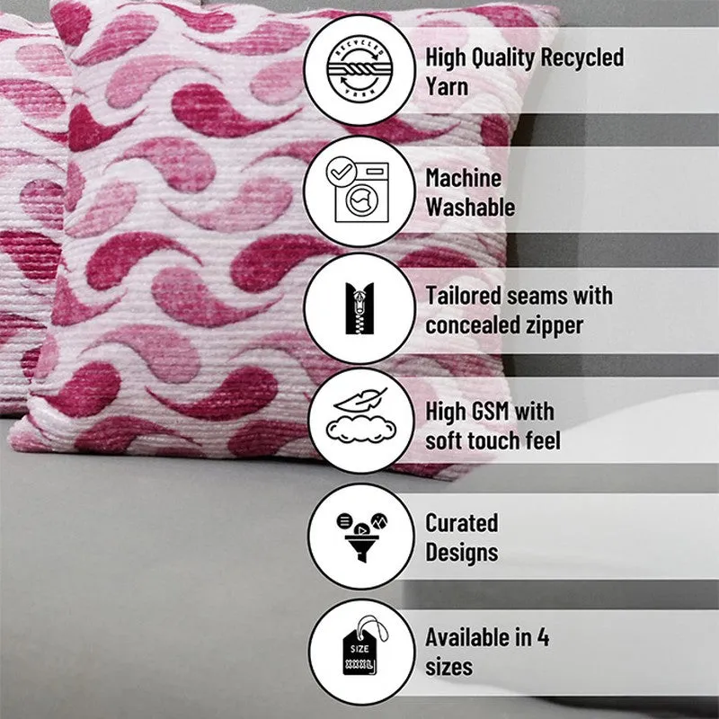 FloralDreamline Cushion Cover (Pink) - Set Of Two media 6