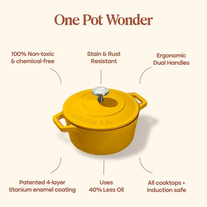 Cumin Co Enamel Cast Iron Cooking Pot - 5000 mL media 4