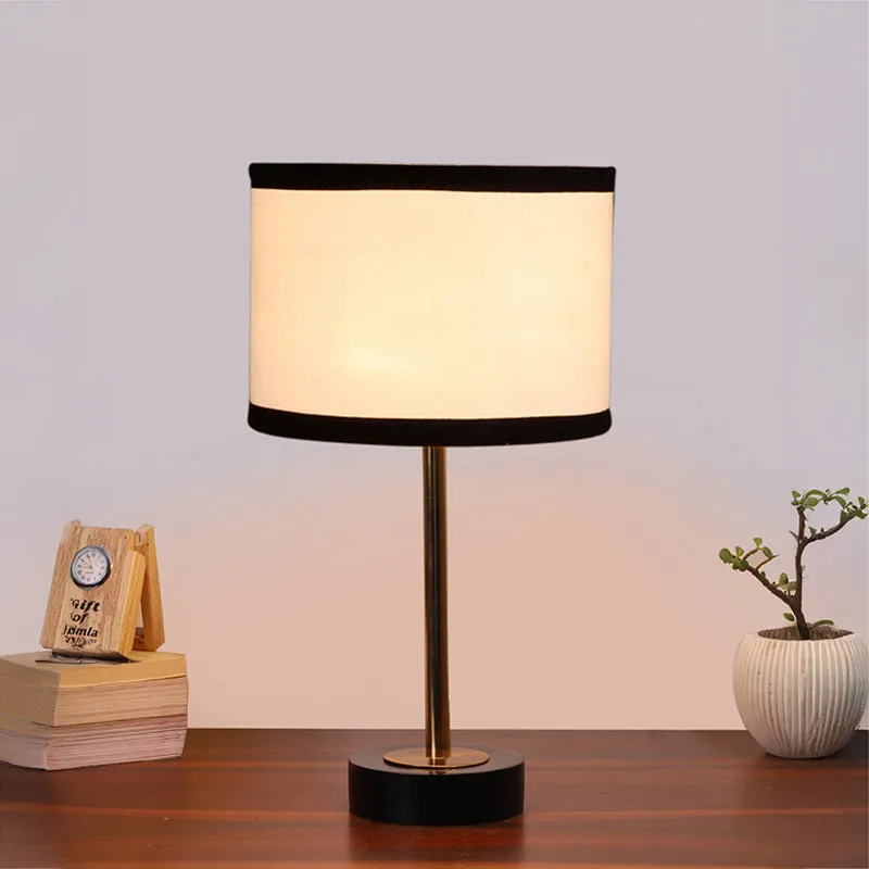 Cotin I Stripe Rodin Wooden Table Lamp - White,Gold,Black media 2