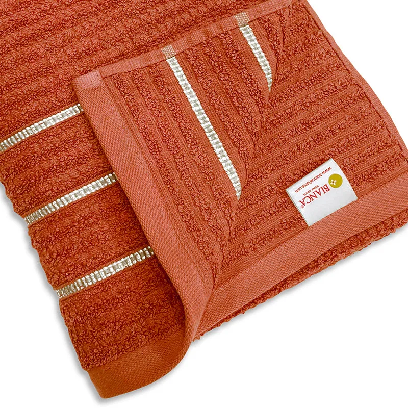 Lisse Cotton Bath Towel - Orange media 5
