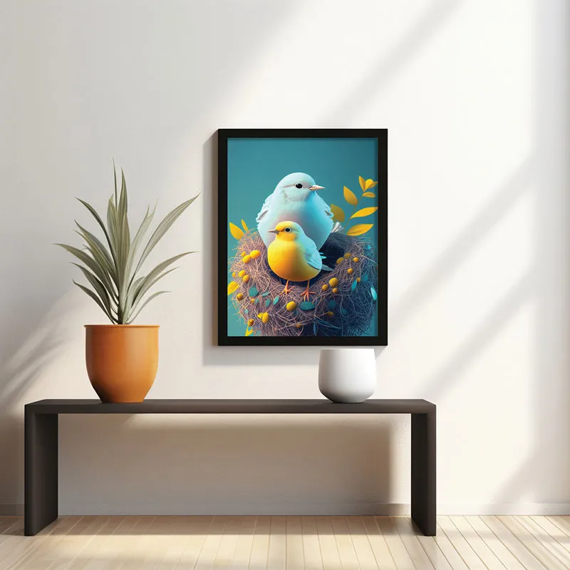Sparrow Twin Wall Art media 1