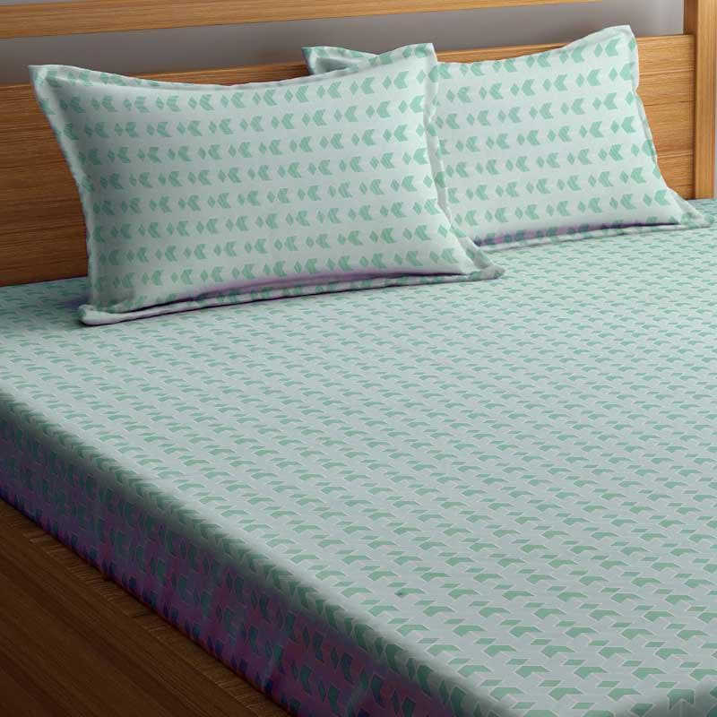 Miniature Mosaic - Turquoise Microfiber Bedsheet - 300 GSM media 7
