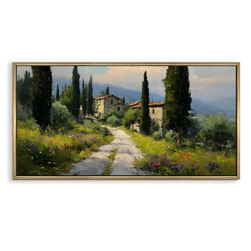 Serene Walk Canvas Wall Painting With Frame media 3