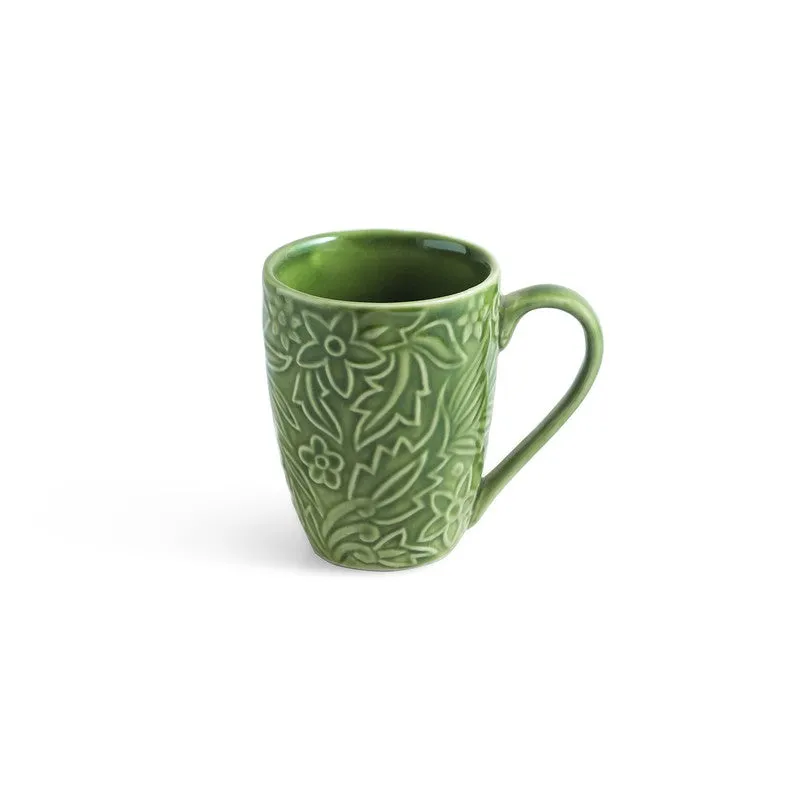 Green Ceramic Coffee Mug (290 mL Each) - Set Of Two media 4