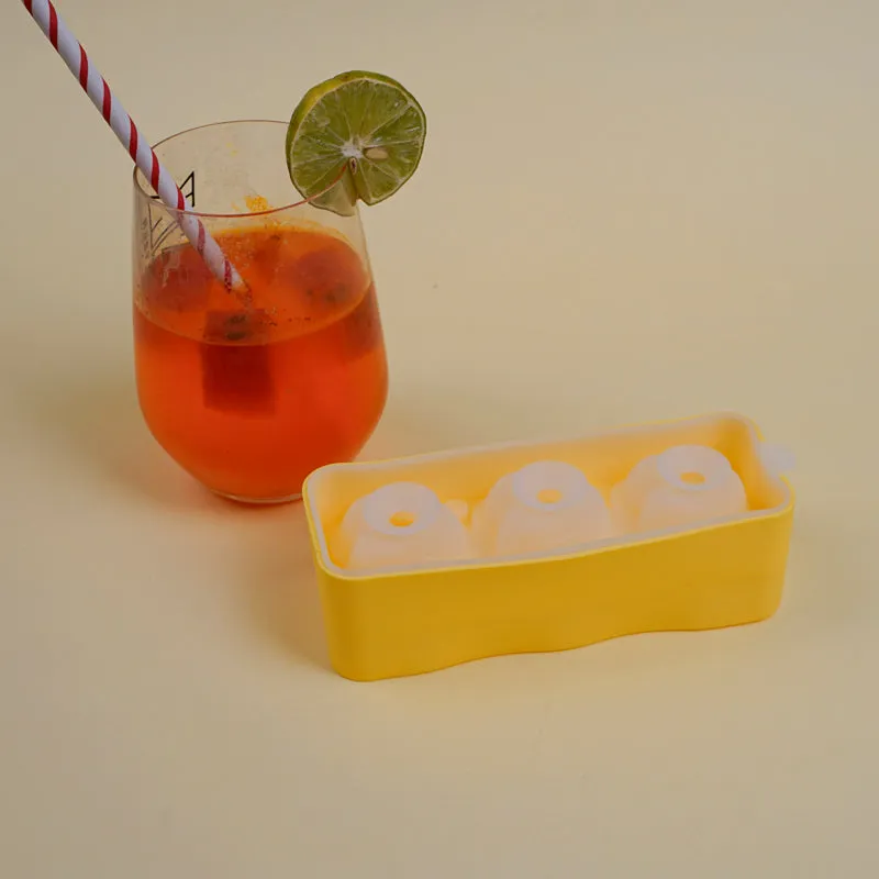 Heart Silicone 3-Cube Ice Mould - Yellow media 3