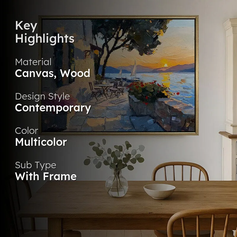 Seaside Pine Canvas Wall Painting With Frame media 2