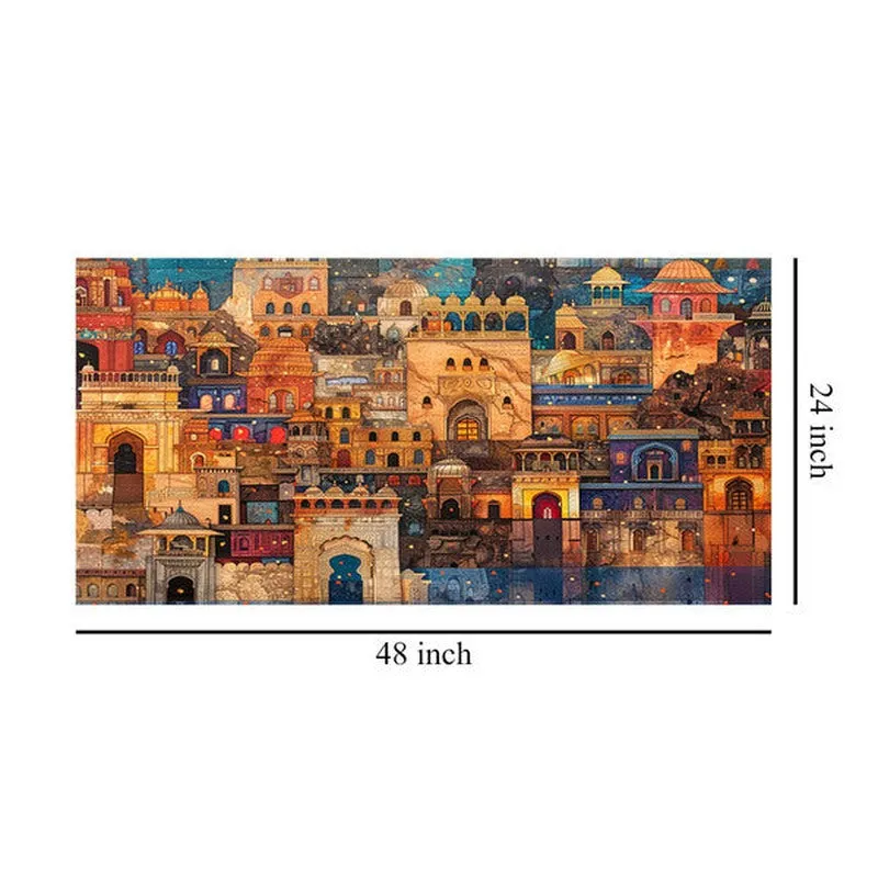 Indian Mughal Urban Charm Poly Canvas Wall Painting media 8