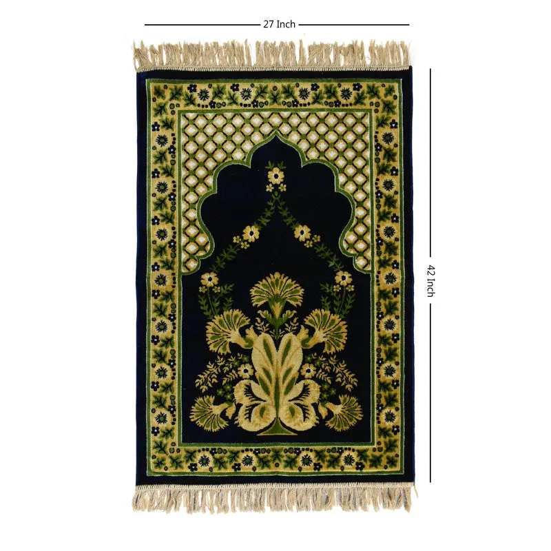 Noorara Velvet Prayer Mat - Dark Green media 6