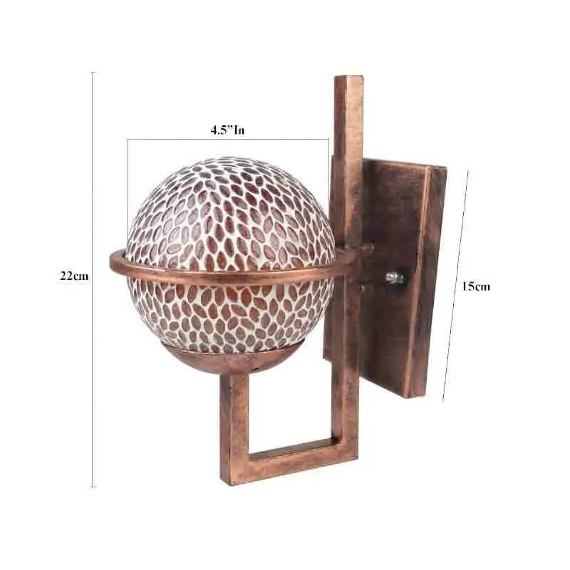 Mosaic Moon Glass & Metal Wall Lamp media 7