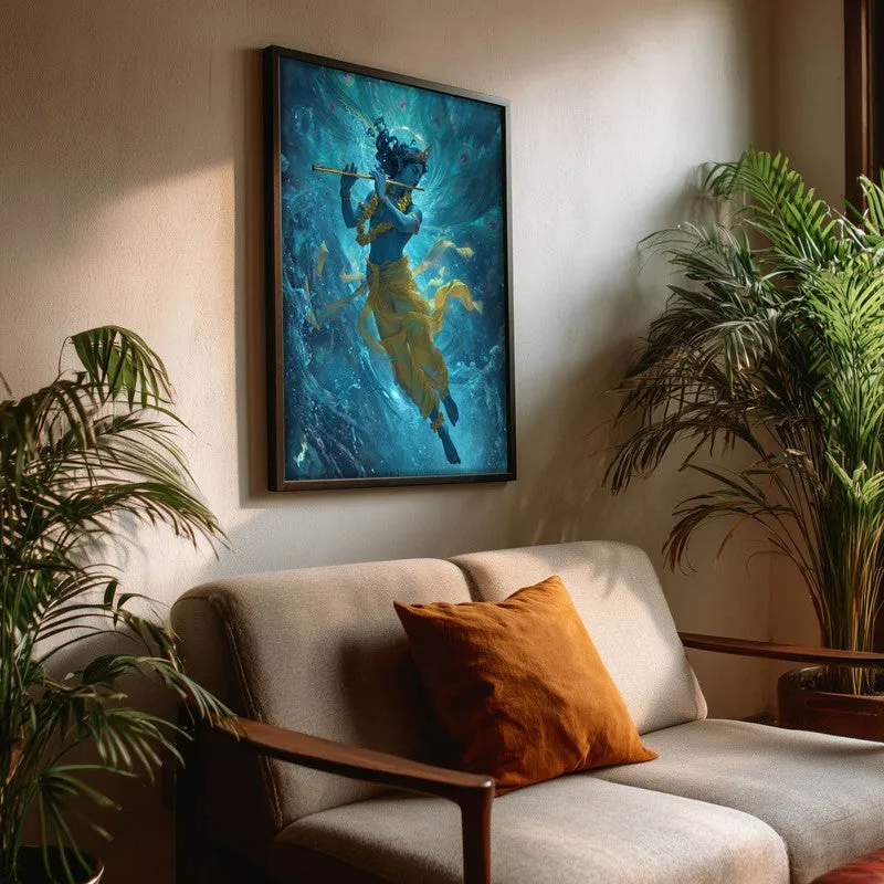 Lord Krishnas Cosmic Divine Dance I Archival Paper Wall Art media 3