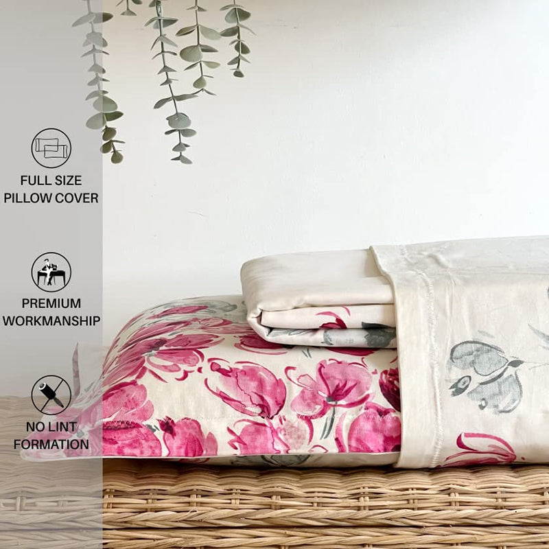 Urban Space Majestic Pink Cotton Bedsheet - 200 TC media 5