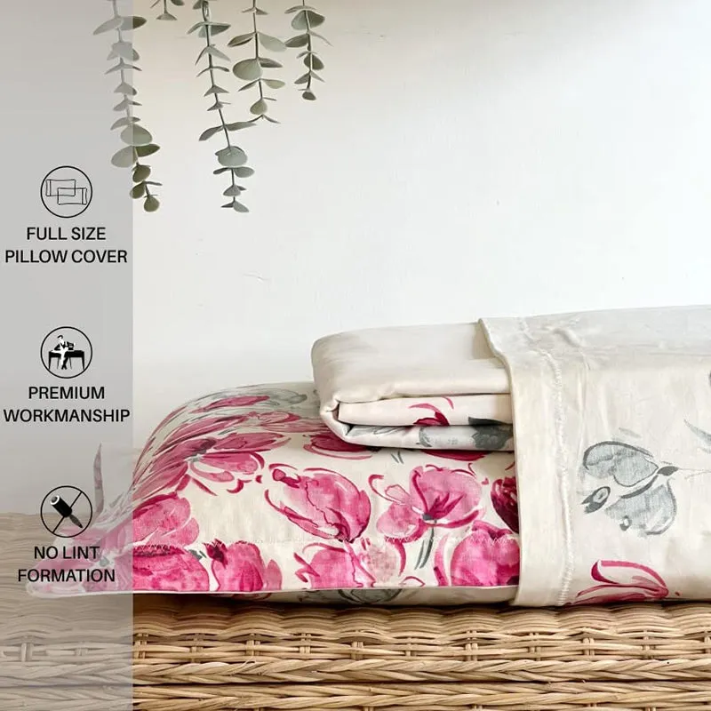 Urban Space Majestic Pink Cotton Bedsheet - 200 TC media 5