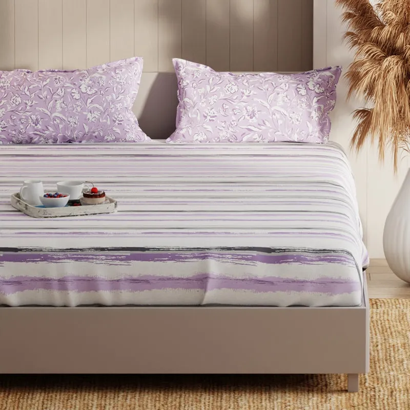 Linear Lux Fitted Microfiber Microfiber Bedsheet - 135 GSM media 3