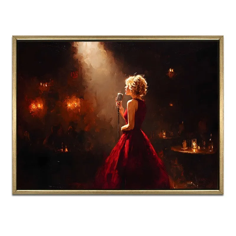 Jazz Diva Canvas Wall Painting With Frame media 3