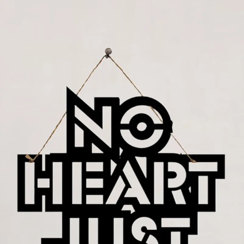 No Heart Mild Steel Wall Accent media 4