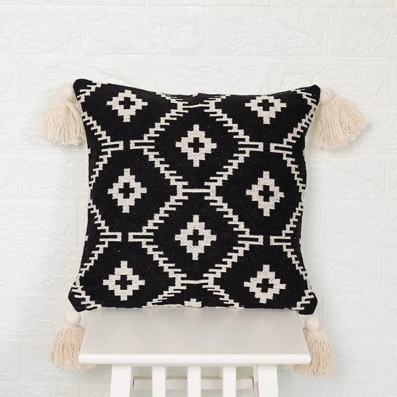 Black of Diamonds Cotton Cushion Cover media 2