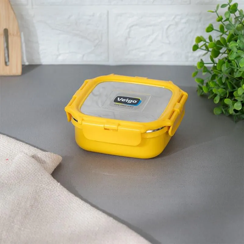 Fresh Savour Microwave Safe Lunch Box (Yellow) - 300 mL media 1