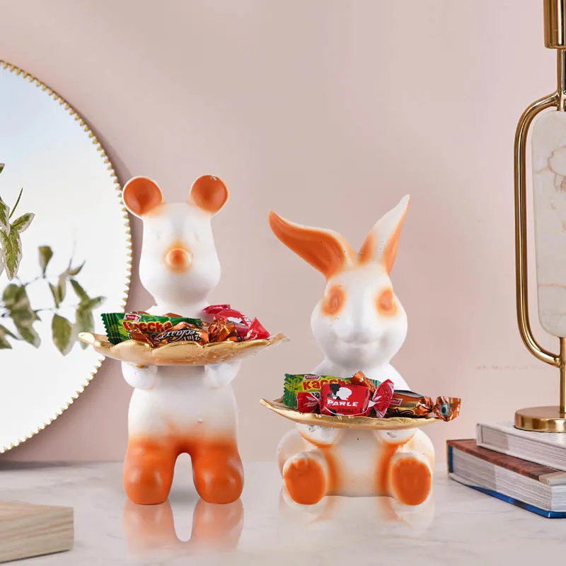 Hop & Squeak Painted Polyresin Showpiece - Set Of Two media 1