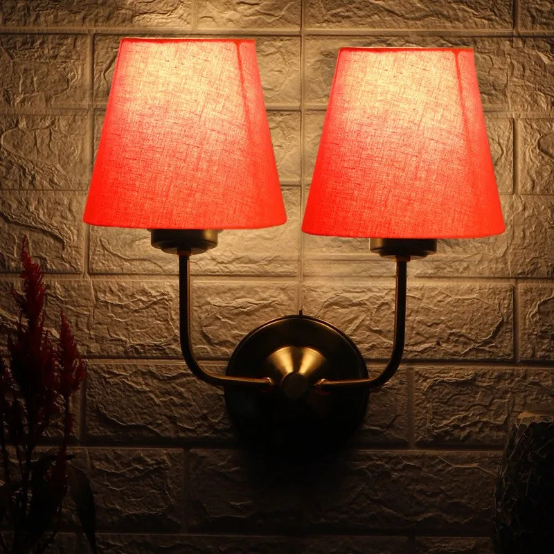 Lumoire Duo Cone Metal Wall Lamp - Gold,Orange media 4