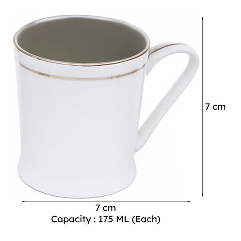 Atlasa Bone China Tea Cup (175 mL Each) -  Set of Six media 6