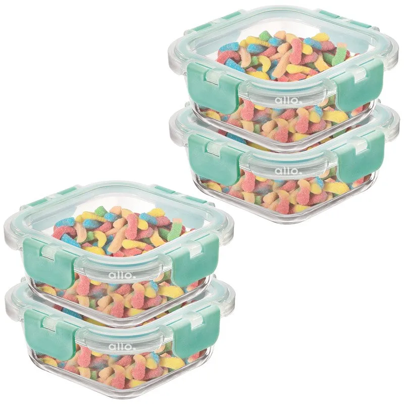 Tiffo Leak Proof Glass Lunch Box (160 mL Each) - Set Of Four media 4