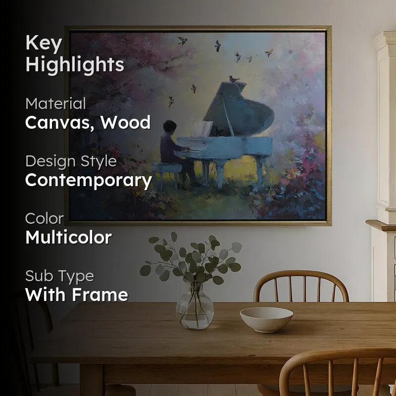 Spring Serenade Canvas Wall Painting With Frame media 2