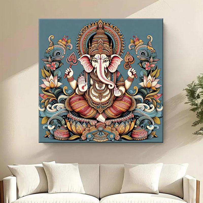 Ganapathi Bappa Poly Canvas Wall Painting