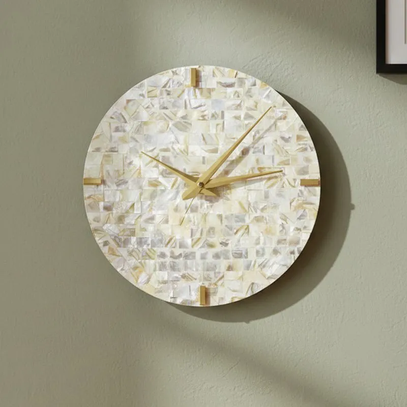 Kai Handcrafted Mother Of Pearl Wall Clock media 1