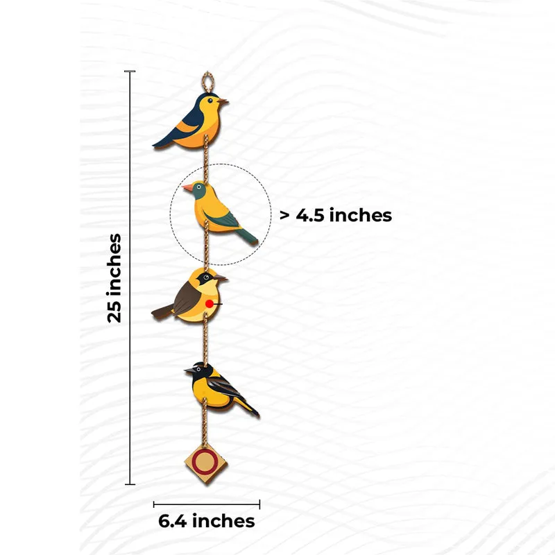 Birdie Brigade Wood MDF Wall Hanging - Set Of Two media 3