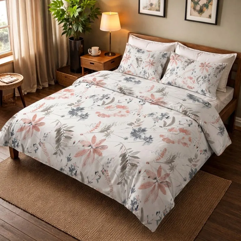 Petal Whisper Cotton Bedsheet - 400 TC media 1