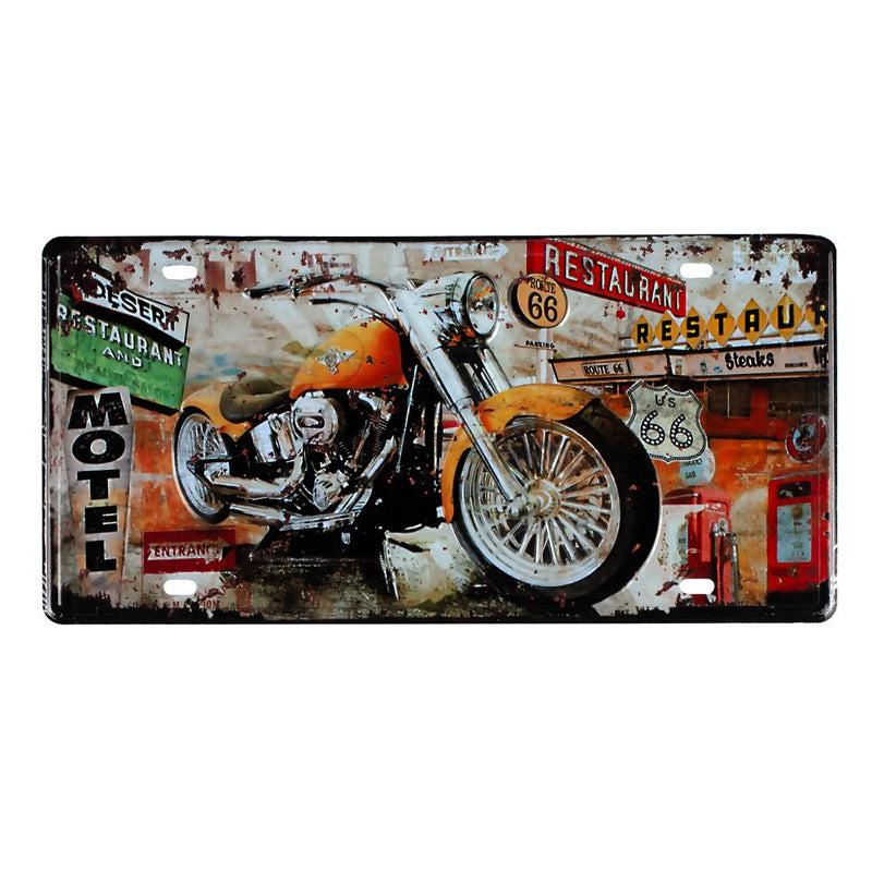 Motel Chevrolet Motorbike Metal Wall Accent media 3