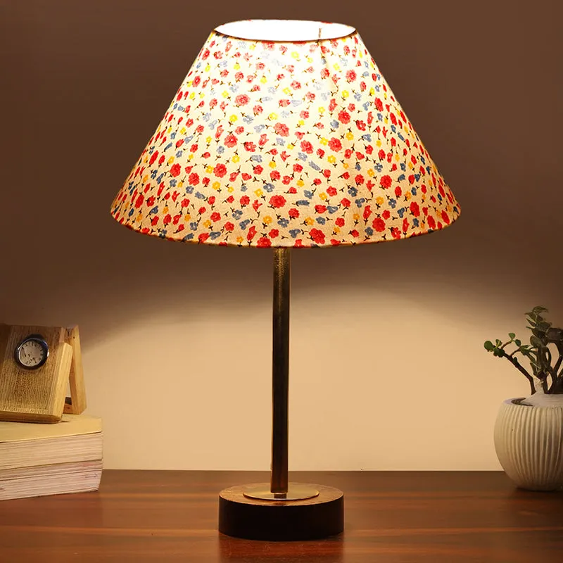 Fleura Rodin Cone Wooden Table Lamp - Multicolor media 1