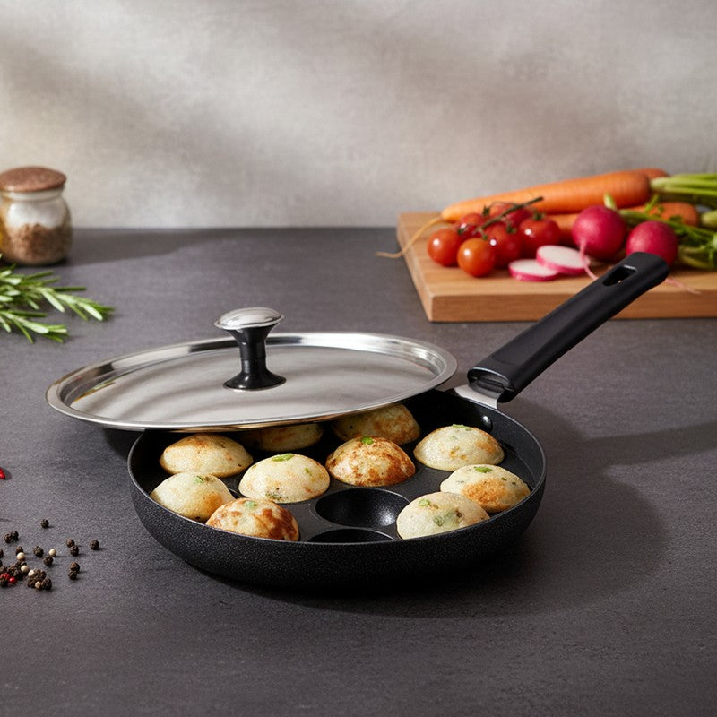Classic Non-Stick Paniyaram Pan With Lid