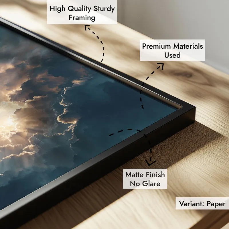 Whispers of the Sky Archival Paper Wall Painting With Black Frame media 6