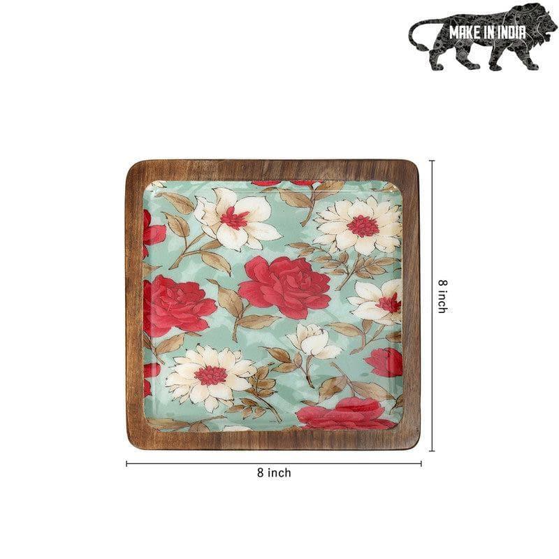 Hetty Floral Square Wood Platter media 5